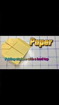 Paper floding airplane whit a hard top #easyorigami #origami #paper #diy