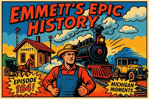 In the quiet village of Emmett, Michigan, a train’s whistle once meant the world arrived at your doorstep. 🚂 Discover how this small town’s everyday moments shaped an unforgettable history. #EmmettMichigan #MichiganMoments | Thumbwind