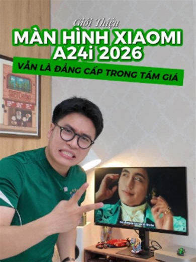 [REVIEW KHÔNG BOOKING] VIDEO REVIEW MÀN HÌNH XIAOMI A24I 2026 Xiaomi Monitor A24i (Bản 2026) – Đơn giản và hiệu quả. ✅Kích thước 23.8 inch Full HD, tấm nền IPS nhìn góc nào cũng rõ. ✅Tần số quét 144Hz (bản cũ là 100Hz) giúp hình ảnh chuyển động mượt hơn. ✅Thiết kế mỏng, chân đế gọn gàng, không chiếm nhiều diện tích bàn. Anh em cần một chiếc màn hình phục vụ công việc và giải trí nhẹ nhàng thì có thể cân nhắc em này nhé. Rất mong quý khách hàng/ khán giả có thể để lại bình luận/ góp ý hay sản phẩ