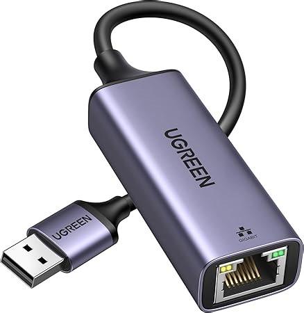 UGREEN LAN Adapter 1000 Mbps USB Ethernet Adapter USB auf RJ45 Netzwerkadapter Aluminium kompatibel mit Switch,Mi Box,Laptop unter Win 11/10/ 8.1/8, Mac OS, Linux（Grau-Type A）
