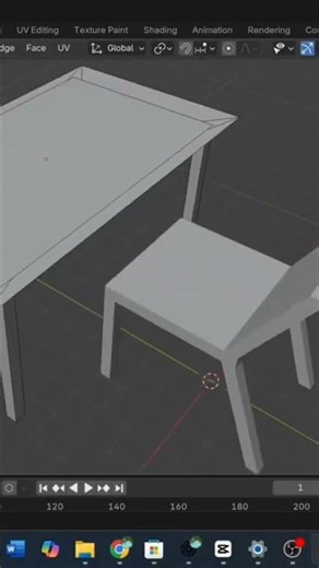 Blender Series Episode 1-Table And Chair 🪑 #blender #tutorial #blender3d #graphics #3danimation