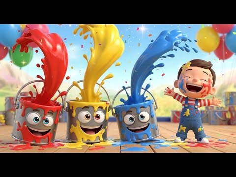 Learning Colors at the Paint Party | Educational and Kids Songs