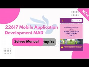 22617 Mobile Application Development MAD | Manual answers | MAD solved lab manual | MSBTE