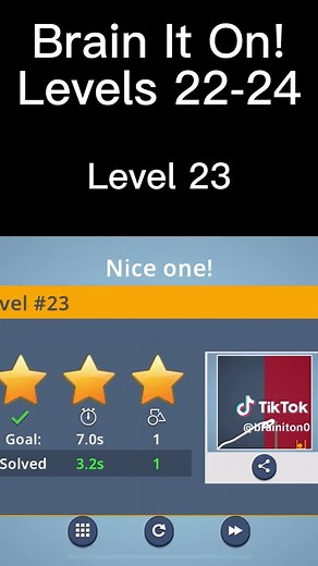 I will be posting a walkthrough of 3 levels at a time of the game Brain It On! So stay tuned if you are stuck and need help! #brainiton #puzzle #puzzles #puzzlechallenge #walkthrough #help #helpful #level #levelup #brain #brain