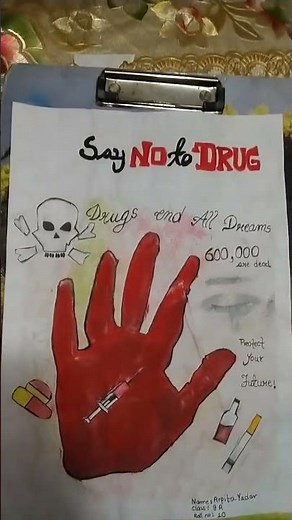 say no to drugs poster making 💡#ideas