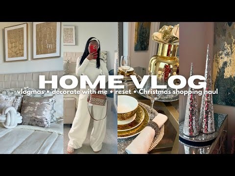 Christmas Kitchen Decorate With Me + Cozy Bedroom Reset + Huge Black Friday Shopping Haul | Vlogmas