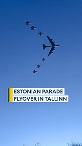 Estonia has celebrated its Independence Day in style. ✈️ 🎉 Two Finnish F/A-18 Hornets, a US B-52 Stratofortress bomber and Dutch F-35s flew above Tallinn in honour of the special day. Previous to the fly over, the planes had been training together in Estonia airspace. #flyover #Jets #planespotting #military #airforce #Estonia #IndependenceDay #talinn #Parade | Forces News