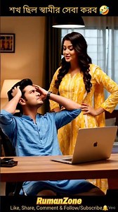 শখ ছিল স্বামীর সেবা করবো🤣 #rumanzone #comedyshorts #ভাইরাল_ভিডিও #love #veo3 #funny #trending #viral