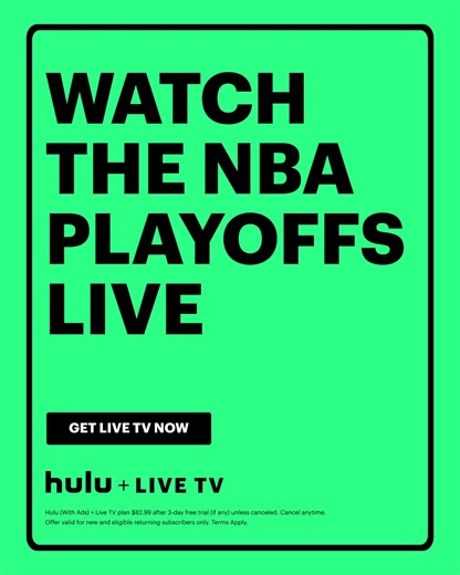 11K views · 26 reactions | Why miss a game? Stream the NBA Playoffs when you sign up for Hulu + Live TV. Sign up now. | Hulu | Facebook