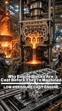 Molten Aluminum Becomes an Engine Block#engineblock #casting#manufacturing #metalcasting
