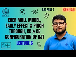 Eber Moll Model, Early Effect, CB & CE Configuration of BJT | EDC L7 | WINGMAN ECE