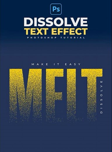Adobe Photoshop Tips to Create a Dissolve Text Effect! #bigsmileediting