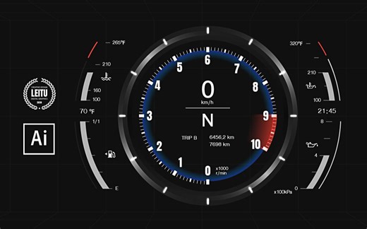 用AI设计可视化汽车界面仪表盘 | AI Tutorials Car Interface