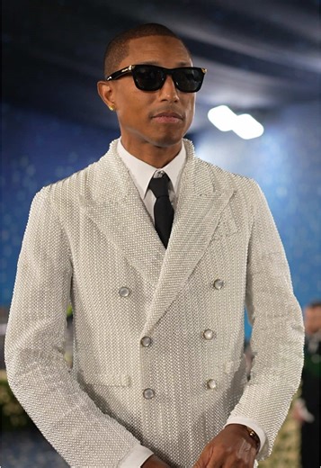 Pharrell Williams Stuns at 2025 Met Gala with Pearl Blazer