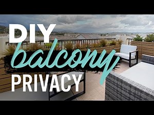 DIY modern balcony / deck privacy planter with Ikea crates + plants
