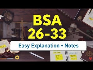 “BSA Section 26- 33 in Easy Language | Important Notes & Explanation”