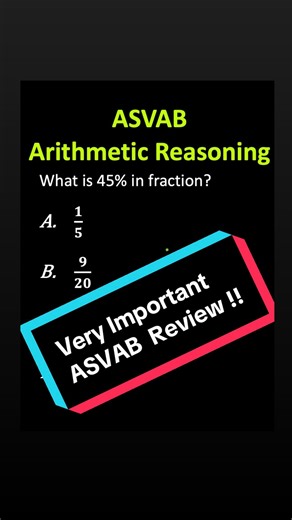 🧠 ASVAB Arithmetic Reasoning Review 🔥 Most people overthink this one — can you solve it fast? ⏱️💪 Boost your ASVAB score and get closer to your dream job! 🚀 #ASVAB #ASVABPrep #ArithmeticReasoning #ASVABMath #MilitaryTest ASVABPractice StudyTips FutureSoldier ASVABChallenge MilitaryCareer | ASVAB Tutoring