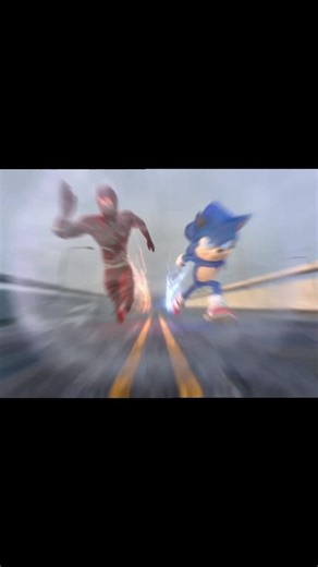 Sonic and Flash breaks the Sound Barrier 🔥🔥🔥 #sonic #flash #animation #blender