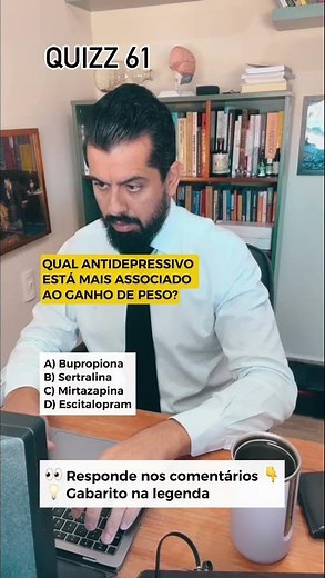 Qual antidepressivo está mais associado ao ganho de peso?