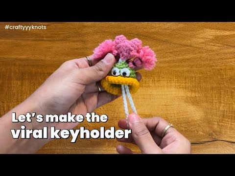 Learn how to make viral Crochet key holder | Easy step by step tutorial