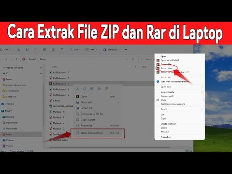 cara mengekstrak file zip dan rar di laptop