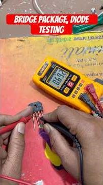 bridge diode test|#diode #electronic #diodetesting #electrician