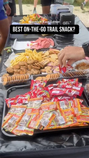 POV: You’re 15km into a trail race and just reached the peak of the highest hill. What are you taking from the aid station? #running #maverickrace #trailrunner #prodirectrunning | Pro Direct Running