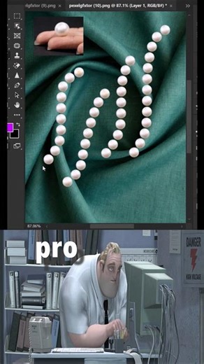 Pearl Necklace Design | Mixer Brush Tool Tutorial #shorts