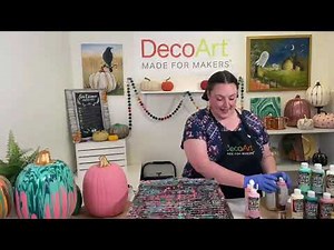 DIY Paint Pour Pumpkins | DecoArt