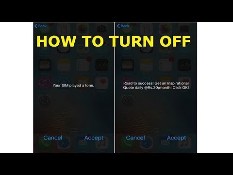 YOUR SIM PLAYED A TONE* HOW TO TURN OFF(2017)