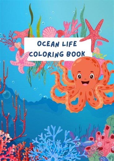 Ocean Life Coloring Book | Sea Creatures, Marine Animals Activity Pages (PDF Download) - Etsy