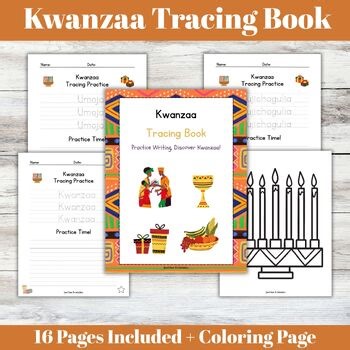 Kwanzaa Tracing Worksheets | Handwriting Practice   Coloring Page