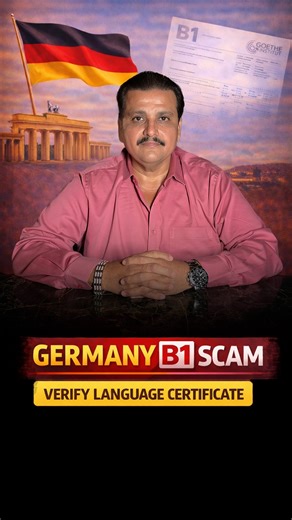 Vishal Jani on Instagram: "Germany Job Seeker Visa – B1 Language Certificate Scam Alert Many people and intermediaries promise: “No need to take the German exam — we will arrange a B1 certificate” and charge high packages (₹5–6 lakh). These certificates may look official, but visa authorities verify language certificates directly with authorized institutions. If the certificate is not genuine, the visa is refused and fraud is recorded. How this scam typically works: • Guaranteed visa claims • To
