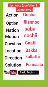 401K views · 3.4K reactions | How to pronounce the vocabulary #englishinamahric #englishwithmubarek #englishinoromo #learningenglishinoromo #dailyusesentencs | Mubarek Aman | Facebook