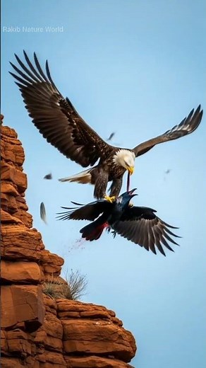 Brutal Crow Attack on Eagle Chick | Nature’s Harsh Reality