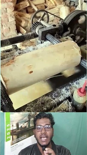 Wood Fiber Machine | মেশিনে কাঠ কেটে তুলোর মতো ফাইবার বানানো হচ্ছে 🌳⚙️ #shorts #wood #fiber #facts