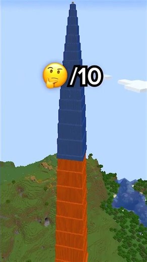 Minecraft BIGGEST Cobblestone Tower HACKS 🤯 #minecraft #shorts