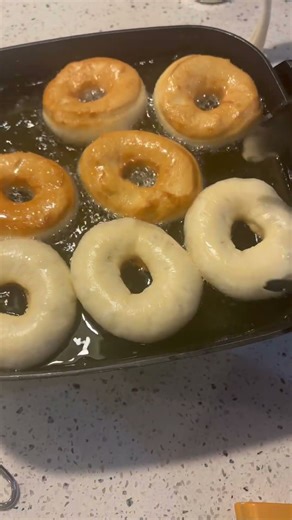 Crispy Creamy Doughnuts #homestead #solstice #homemade #doughmaking