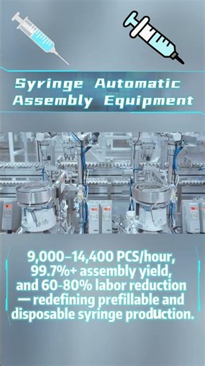Syringe Automatic Assembly Equipment#machine #syringe #production