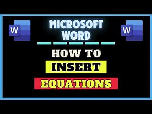 How to Insert Equations in Microsoft Word | Microsoft 365 Tutorial