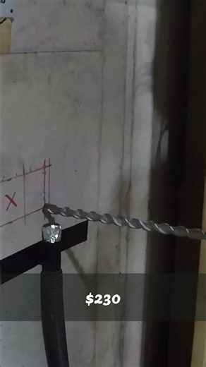 Bosch Drill SMOKES Concrete: DIY Foundation Drainage Hack! #shorts