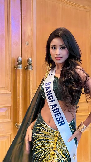 Farzana Yasmin Ananna on Instagram: "@misscosmointernational Bangladesh Sashing ceremony Outfit: @tanledesign_official ND: @glamanandsupermodelindia Heels: @alexsara.vn"