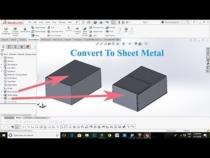 SolidWorks Sheet Metal Design Convert to Sheet Metal Option -- Tamil