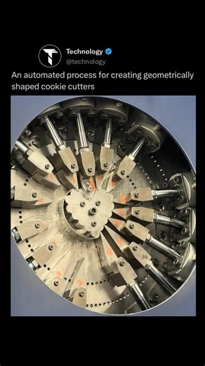 Technology on Instagram: "An automated method for producing geometrically shaped cookie cutters streamlines the manufacturing process, ensuring precision and efficiency. Using advanced machinery and computer-controlled cutting techniques, this system allows for the rapid creation of cookie cutters in various shapes and sizes. Whether for home bakers, commercial bakeries, or large-scale production, the automated process eliminates the need for manual shaping, reducing errors and increasing consis
