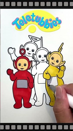 Coloring Teletubbies [Coloring book] #drawing #ぬりえ