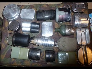 Army surplus mess kits and canteen cups from all round the world for bushcraft and wild camping