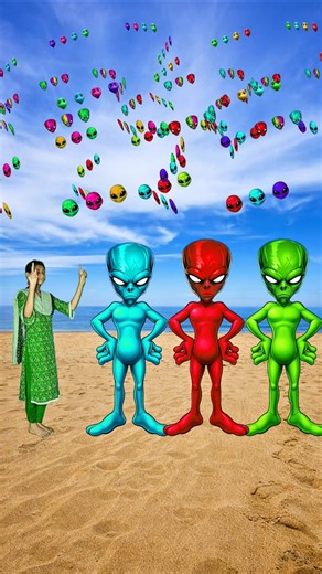 Dancing alien multi color & me perfect head matching #vfx #shorts