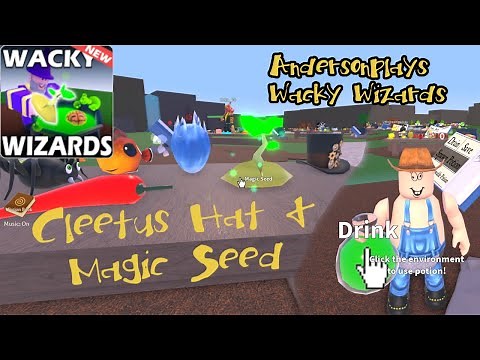 AndersonPlays Roblox Wacky Wizards [SAVING☀️] Update - Cleetus Hat and Magic Seed New Ingredients