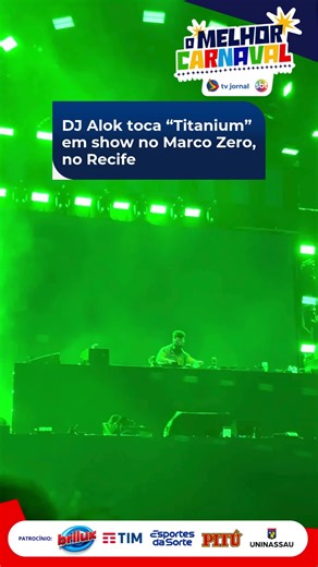 “…I'm bulletproof, nothing to lose Fire away, fire away Ricochet, you take your aim Fire away, fire away You shoot me down, but I won't fall I am titanium…” 🔥🎶 O DJ Alok fez o público pular ao som de “Titanium”, sucesso de David Guetta, durante o show de Carnaval realizado nesta segunda-feira (16), no Marco Zero, no Recife. Confira! Oferecimento: @familiabrilux | @timbrasil | @esportesdasorte | @pitu | @uninassau *OMelhorCarnaval *OMC26 *Brilux *Tim *EsportesdaSorte *Pitu *Uninassau *jm *digit