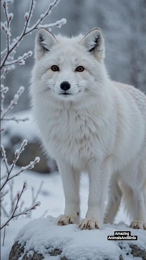Snow White Fox Family Adventure | Beautiful Arctic Fox Parents & Cute Cubs in Winter